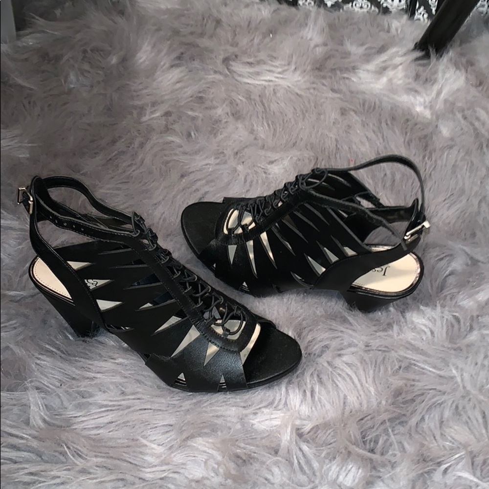 Women bootie peep toe heels 3 1/2 inches tall